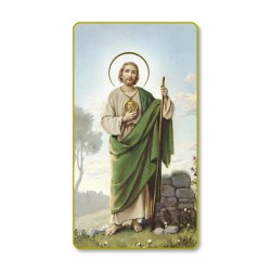 Santino di San Giuda con bordo dorato e angoli stondati