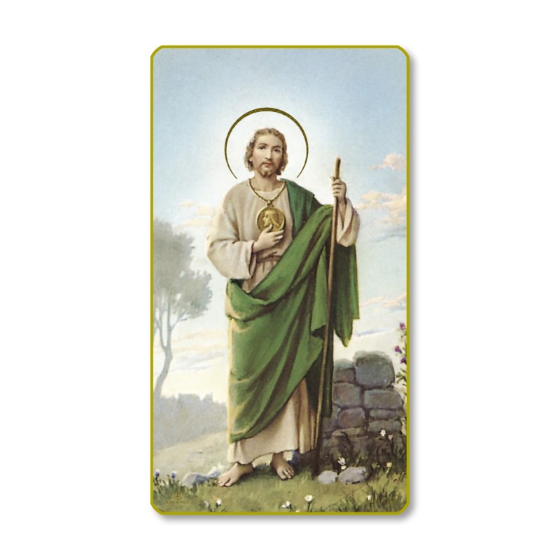Santino di San Giuda con bordo dorato e angoli stondati Santino di San Giuda con bordo dorato e angoli stondati