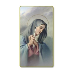 Santino con bordo dorato e angoli stondati della Madonna Addolorata