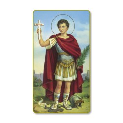 Santino con bordo dorato e angoli stondati di Sant'Espedito
