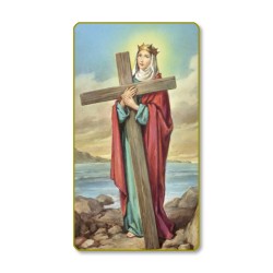 Santino con bordo dorato e angoli stondati di Sant'Elena