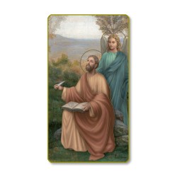 Santino con bordo dorato e angoli stondati di San Matteo