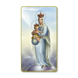 Santino con bordo dorato e angoli stondati della Madonna della Vittoria