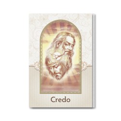 Biglietto in carta perlata con il Credo