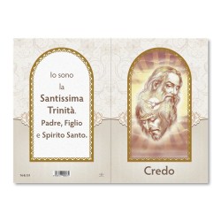 Biglietto in carta perlata con il Credo
