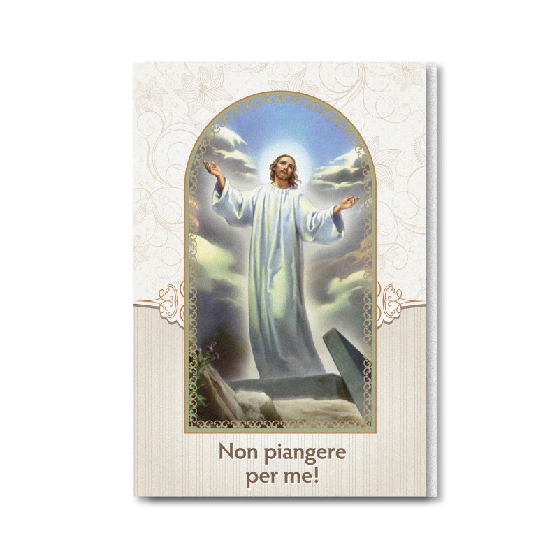Biglietto in carta perlata con Non piangere per me! Biglietto in carta perlata con Non piangere per me!