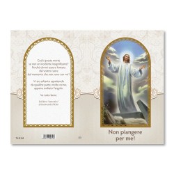 Biglietto in carta perlata con Non piangere per me!