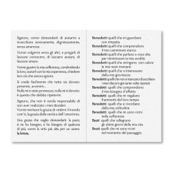 Biglietto in carta perlata con la preghiera dell'anziano