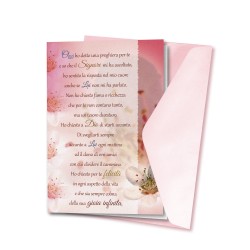 Biglietto a tema floreale in carta perlata con Oggi ho detto una preghiera per te