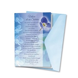 Biglietto a tema floreale in carta perlata con il Valore di un Sorriso