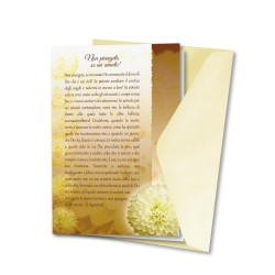 Biglietto a tema floreale in carta perlata con Non piangete,se mi amate