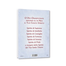 Biglietto con dettagli in oro a caldo con Vieni o Spirito Santo