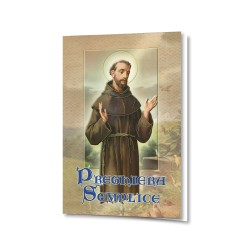 Biglietto con dettagli in oro a caldo con la Preghiera Semplice di San Francesco d'Assisi