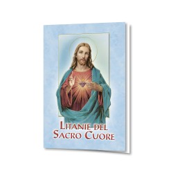 Biglietto con dettagli in oro a caldo con le Litanie del Sacro Cuore