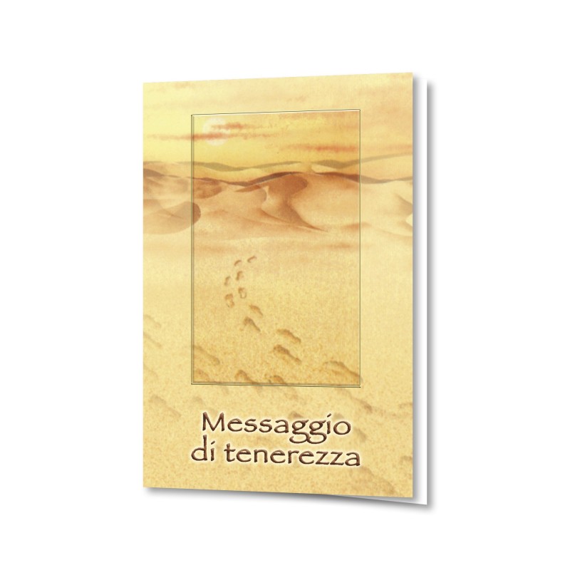Biglietto con dettagli in oro a caldo con il Messaggio di Tenerezza Biglietto con dettagli in oro a caldo con il Messaggio di Tenerezza