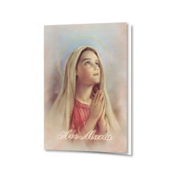 Biglietto con dettagli in oro a caldo con l'Ave Maria