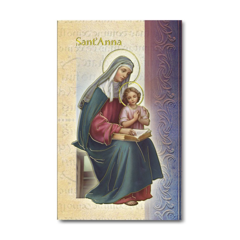 Biglietto con biografia e preghiera a Sant'Anna Biglietto con biografia e preghiera a Sant'Anna