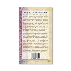 Biglietto con biografia e preghiera a San Domenico