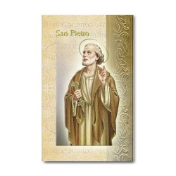 Biglietto con biografia e preghiera a San Pietro