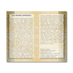 Biglietto con biografia e preghiera a San Pietro