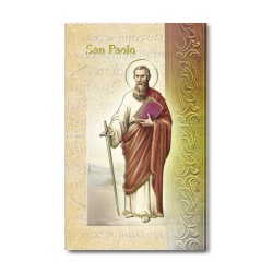 Biglietto con biografia e preghiera a San Paolo