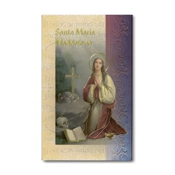 Biglietto con biografia e preghiera a Santa Maria Maddalena