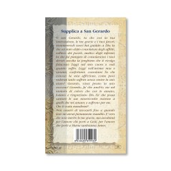 Biglietto con biografia e preghiera a San Gerardo