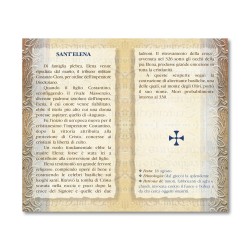 Biglietto con biografia e preghiera a Sant'Elena