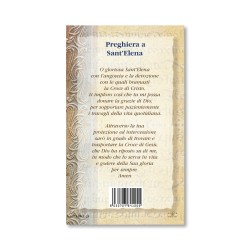 Biglietto con biografia e preghiera a Sant'Elena
