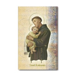 Biglietto con biografia e preghiera a Sant'Antonio