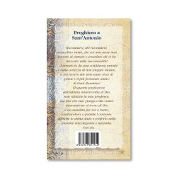 Biglietto con biografia e preghiera a Sant'Antonio