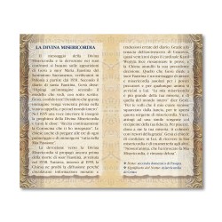 Biglietto con biografia e preghiera a Gesù Misericordioso