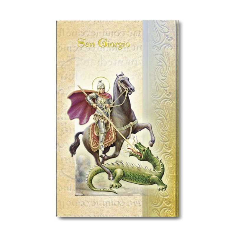 Biglietto con biografia e preghiera a San Giorgio Biglietto con biografia e preghiera a San Giorgio