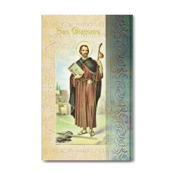 Biglietto con biografia e preghiera a San Giacomo