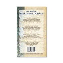 Biglietto con biografia e preghiera a San Giacomo
