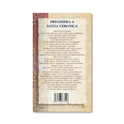 Biglietto con biografia e preghiera a Santa Veronica