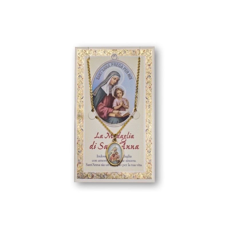 Biglietto con medaglia e preghiera Sant'Anna Biglietto con medaglia e preghiera Sant'Anna