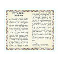 Biglietto con medaglia e preghiera Sant'Antonio
