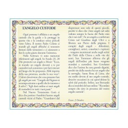 Biglietto con medaglia e preghiera Angelo Custode