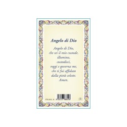 Biglietto con medaglia e preghiera Angelo Custode
