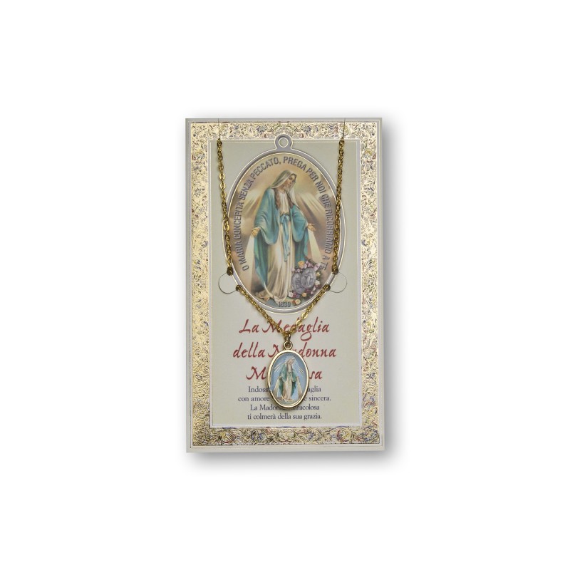 Biglietto con medaglia e preghiera Madonna Miracolosa Biglietto con medaglia e preghiera Madonna Miracolosa