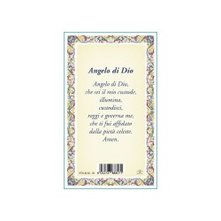Biglietto con medaglia e preghiera Angelo Custode