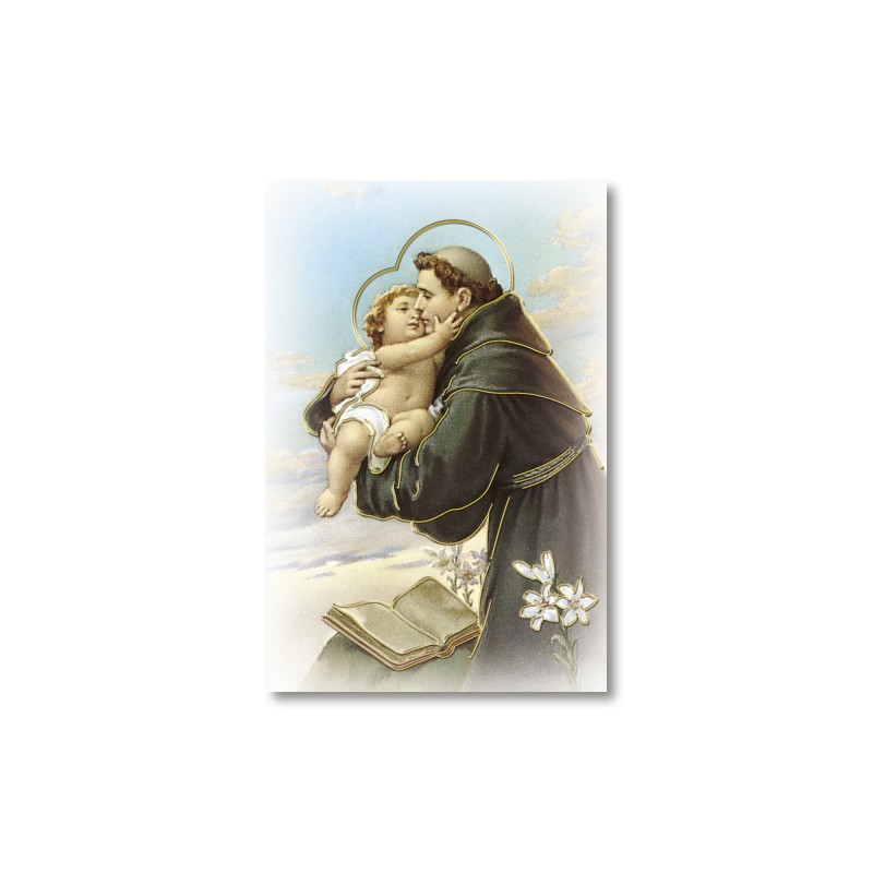 Santino Mignon Sant'Antonio da Padova con oro a caldo Santino Mignon Sant'Antonio da Padova con oro a caldo