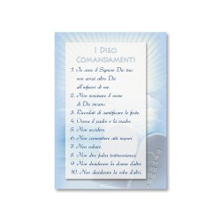 Cartoncino semplice in carta perlata con i Dieci Comandamenti