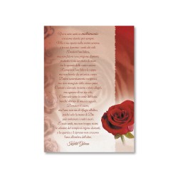 Cartoncino semplice in carta perlata con il testo di Kahlil Gibran sul matrimonio