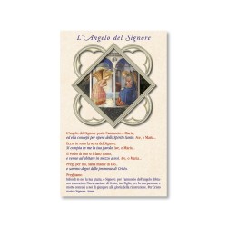 Cartoncino in pergamena dell'Angelo del Signore con dettagli in oro a caldo