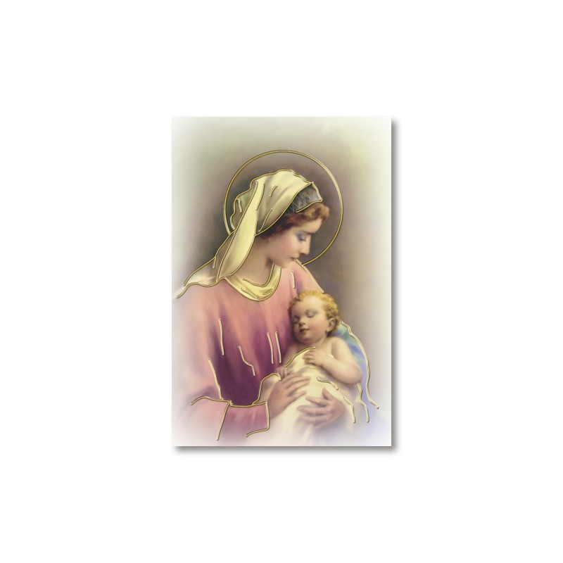 Santino Mignon Madonna con Bambino con oro a caldo Santino Mignon Madonna con Bambino con oro a caldo