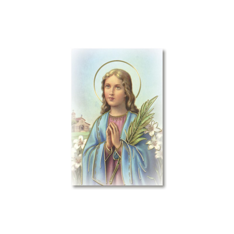 Santino Mignon Santa Maria Goretti con oro a caldo Santino Mignon Santa Maria Goretti con oro a caldo