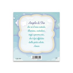 Statuetta magnetica per bambini dell'Angelo Custode in resina porcellanata