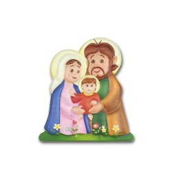 Statuetta magnetica per bambini della Sacra Famiglia in resina porcellanata